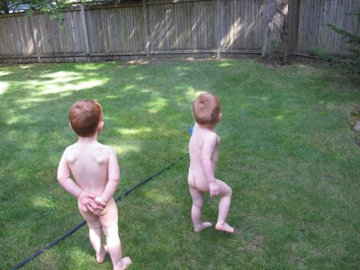 Sprinklers are fun!